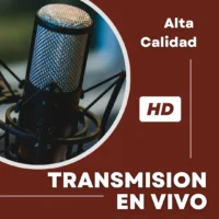 Imagen de transmision en vivo con un micrófono