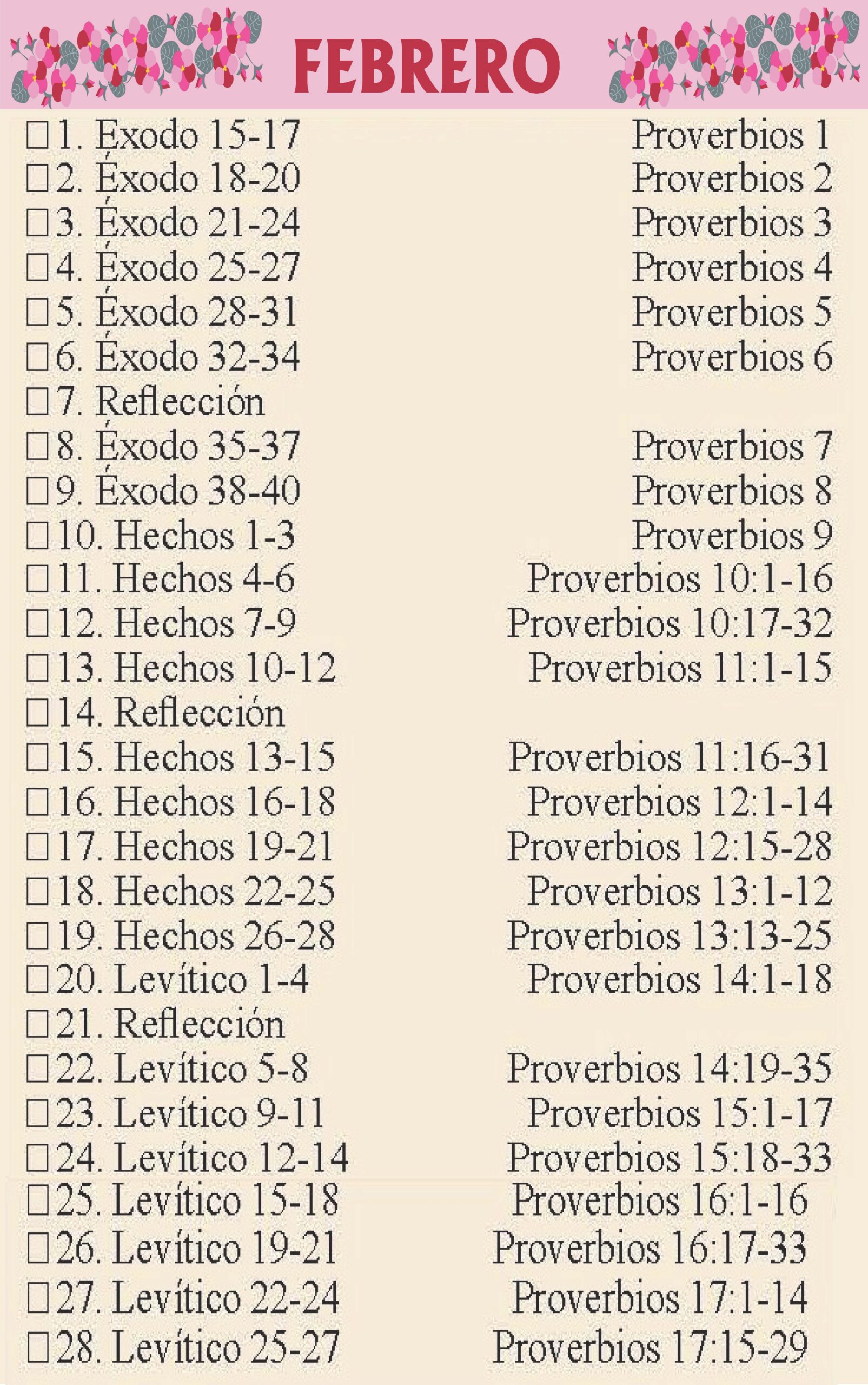 February Study Plan